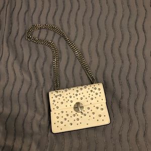 Topshop White Structured Chain Purse